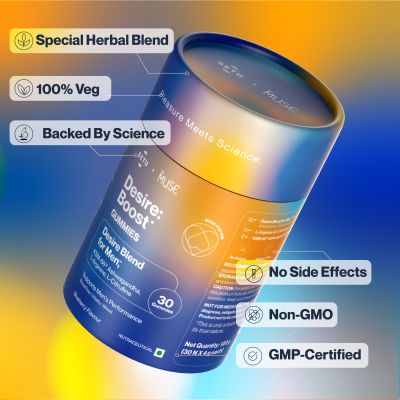 SETU: Desire: Boost Gummies | Desire Blend for Men with KSM-66, Ashwagandha, L-Arginine, and L-Citrulline | Performance Booster For Men (30 Gummies)