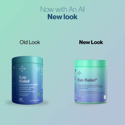 SETU: Eye: Relief - 30 Capsule (Pack of 1) | Eye Vitamin Formula w/20mg Lutein, 4mg Zeaxanthin, Curcumin & Vitamin D3 for Blue Light Defense, Max Absorption