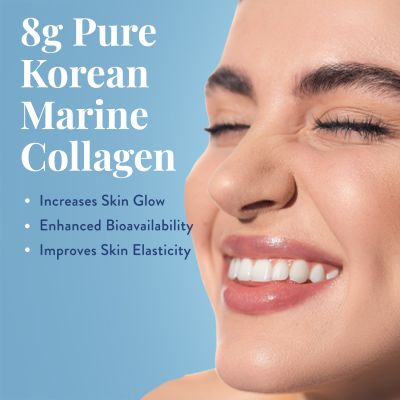 HK Vitals: Pure Korean Skin Marine Collagen Powder - Type 1 Collagen Supplement for Women & Men, Promotes Healthy Skin, Hair & Nails (Unflavoured, 200 g)
