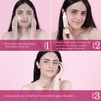 La Pink: Ideal Bright Day Cream | 100% Microplastic Free Formula | For Glass like Brightened skin, SPF15, Evens Skin Tone, All Skin Types | 50g