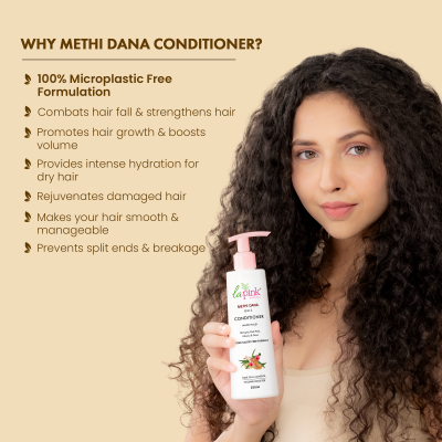 La Pink: Methi Dana 8-in-1 Conditioner for Hair Fall Control | 100% Microplastic Free Formula | Suitable for All Hair Types | 250ml