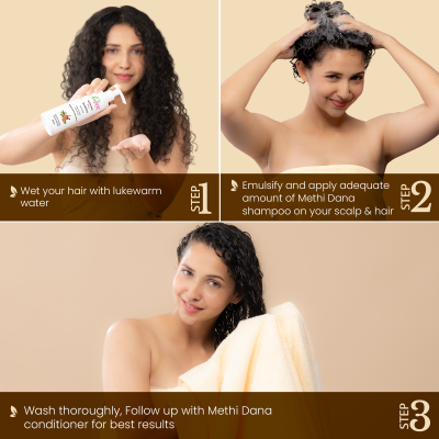 La Pink: Methi Dana 8-in-1 Shampoo for Hair Fall Control | 100% Microplastic Free Formula | Suitable for All Hair Types | 250ml