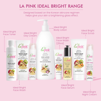 La Pink: Ideal Bright Night Cream | 100% Microplastic Free Formula | For Glass like Brightened skin, Evens Skin Tone , All Skin Types | 50g