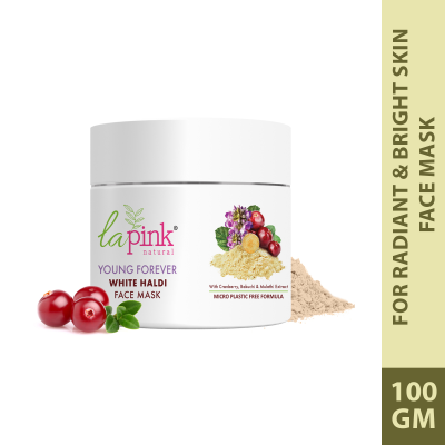 La Pink: Young Forever Face Pack with 100% Microplastic Free Formula , Reduces Fine Lines, Pigmentation, Dark Spots & Scars For All Skin Types | 100gm