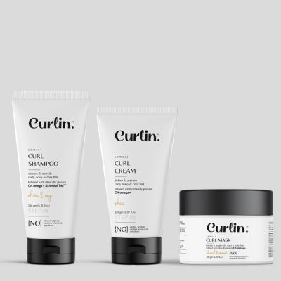 Curlin: Curlin Shampoo + Deep Conditioning Mask + Curl cream - Hydration Boost Trio
