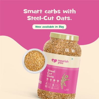 Nourish You: Organic Steel Cut Oats | 2kg Jar