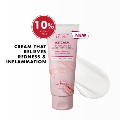 Conscious Chemist: Azicalm Face Cream With 10% Azelaic Acid For Redness Relief & Acne Treatment (50g)