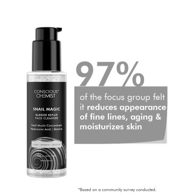 Conscious Chemist: Snail Magic Barrier Repair Gel Face Cleanser with Korean Snail Mucin Concentrate (100ml)