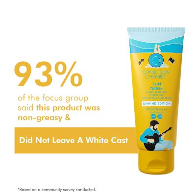 Conscious Chemist: Unwind Sun Drink Gel Spf 50 Pa++++ Sunscreen | Fragrance-Free, Water Resistant, Non-Greasy & Uva/Uvb Protection (50g)