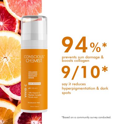 Conscious Chemist: 10% Vitamin C & Peptides Serum For Dark Spots & Hyperpigmentation & Uneven Skin Tone(30ml)