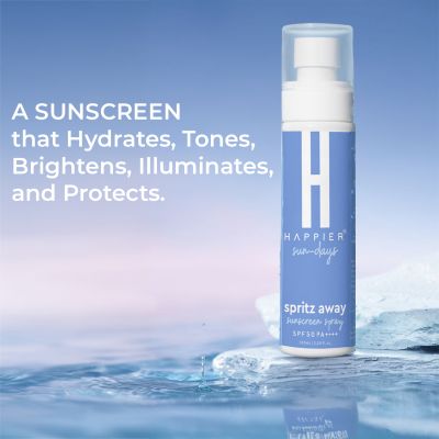 Happier: Sunscreen Spray SPF 50 PA+++ , UVA/UVB Protection, Broad Spectrum With Zinc Oxide