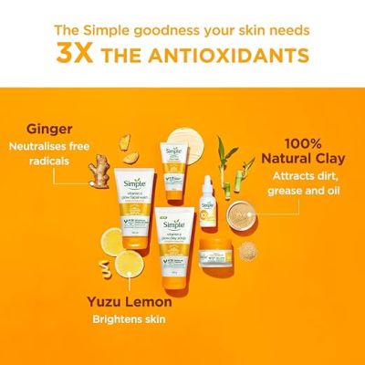 Simple: Simple Protect N Glow Vitamin C Brighten Clay Mask, 50g