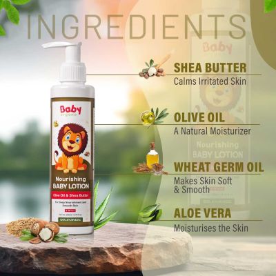 BabyOrgano: Baby Body Lotion for Newborn 0-2 Years Babies 200ml | Nourish & Moisturise Skin
