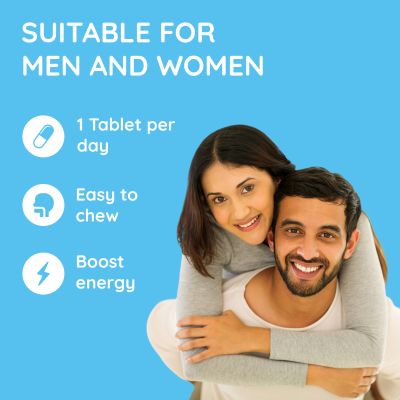 Nector: Biotin Blueberry Sugar Free Chewable Tablets for Hair Skin & Nails | 30 Tablets