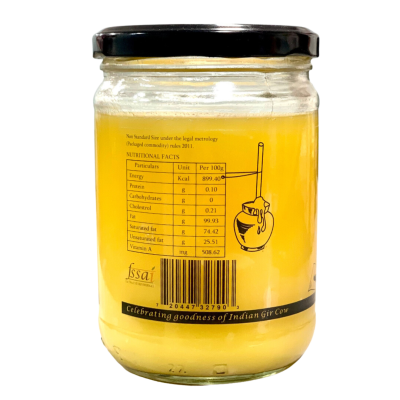 Indic Wisdom: Hand Churned Desi Gir Cow Ghee - 450 ml