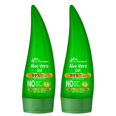 Dr. Morepen: Pure Aloevera Gel - Pack of 2 | 120 ml each