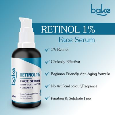 Bake Cosmetics: 1% Retinol Serum with 2% Multi Peptides