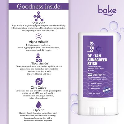Bake Cosmetics: Sunscreen Stick with 2% Kojic Acid