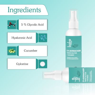 Bake Cosmetics: 5% Glycolic Acid Toning Solution