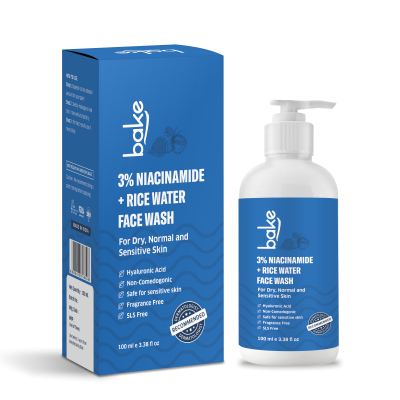 Bake Cosmetics:   3% Niacinamide Face Wash with Rice Water
