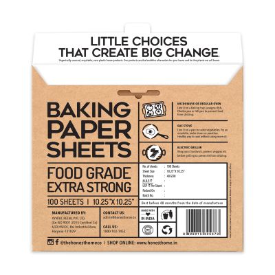 The Honest Home Company: Baking Paper Sheets | Pack of 100 Sheets