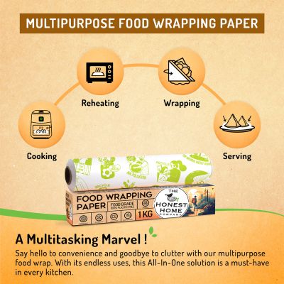 The Honest Home Company: Food Wrapping Paper Roll | 1 KG - 100 Metres