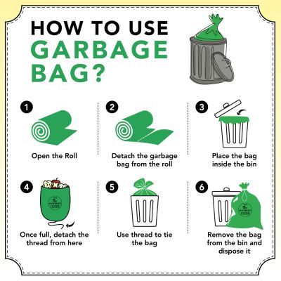 The Honest Home Company: Biodegradable Garbage Bags Medium Size | 120 Bags (Pack of 4)