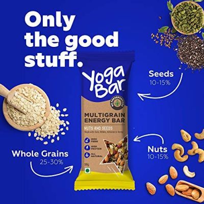 YogaBar: Nuts and Seeds Energy Bars - 380gm (Pack of 10)