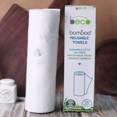 Beco: Kitchen Care Bundle Bambooee Kitchen Towel Roll (20 Sheets) + Beco Compostable Medium Garbage Bags  19 x 21 inches (15 Pieces)