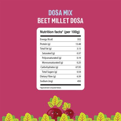 Timios: Dosa Mixes - Beetroot Dosa Mix - 100 gm (Pack of 1)
