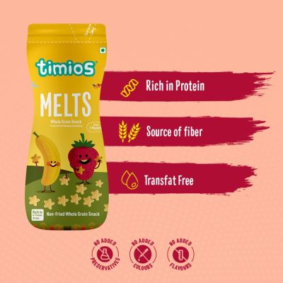 Timios: Melts - Banana & Strawberry - 50 gm