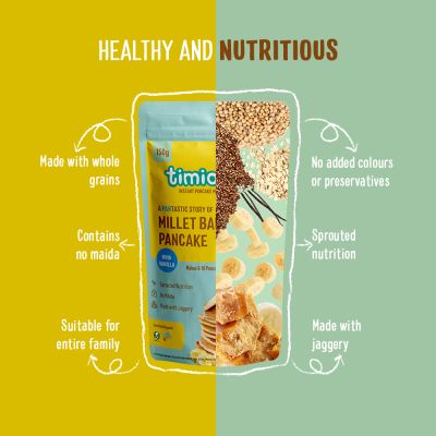 Timios: Millet Pancake Mix- Banana - 150 gm (Pack of 1)