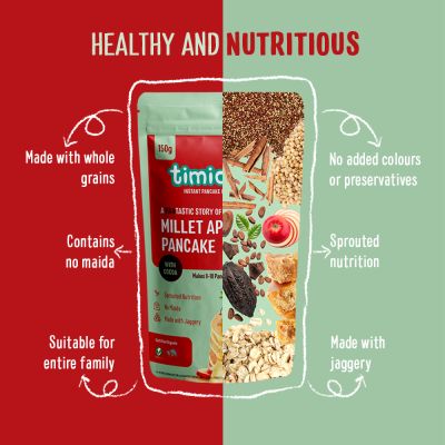 Timios: Millet Pancake Mix- Apple - 150 gm (Pack of 1)