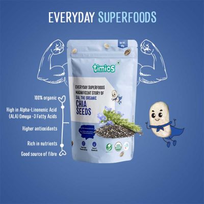 Timios: Super Foods- Chia Seeds - 100 gm