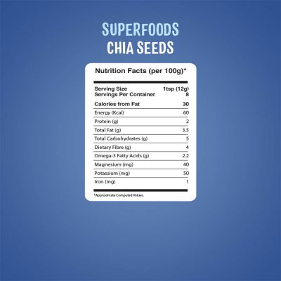 Timios: Super Foods- Chia Seeds - 100 gm