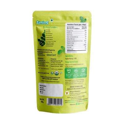 Timios: Super Foods- Moringa - 100 gm
