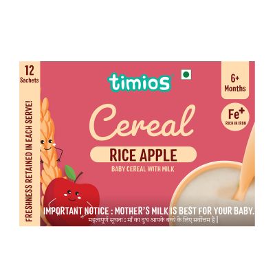 Timios: Milk Based Baby Cereal - Rice Apple - 200 gm