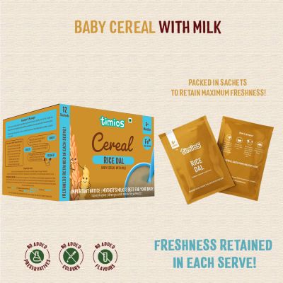 Timios: Milk Based Baby Cereal - Rice Dal - 300 gm