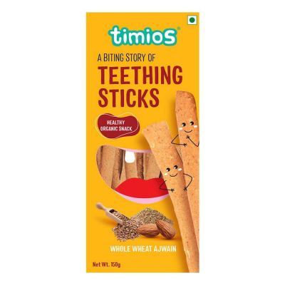 Timios: Teething Sticks - Whole Wheat Ajwain -300 gm