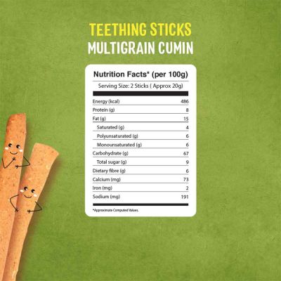 Timios: Teething Sticks - Multigrain Cumin - 150 gm