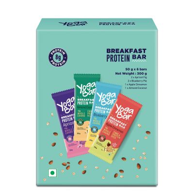 YogaBar: Variety Pack Breakfast Bars - 300gm (Pack of 6)
