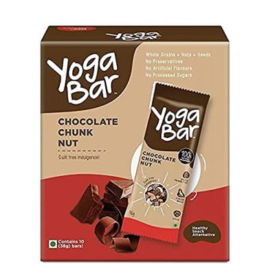 YogaBar: Chocolate Chunk Energy Bars - 380gm (Pack of 10)