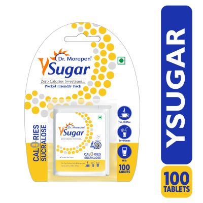 Dr. Morepen: Y Sugar Pellets (Sucralose) | 100% Safe | Sweet like Sugar but with zero calories | 100% Natural Sweetener (Pack of 5)