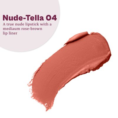 Typsy Beauty: Twist & Pout Lipstick & Lip Liner- Nude -Tella