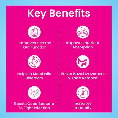 Dr. Morepen: INTEBACT INSTA 2BN CFU | Probiotics Supplement for Gut Health, Vanilla flavour - 6 Sachets
