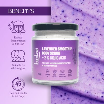 Bake Cosmetics: 2% Kojic Acid Lavender Smoothie Body Scrub