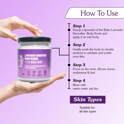 Bake Cosmetics: 2% Kojic Acid Lavender Smoothie Body Scrub
