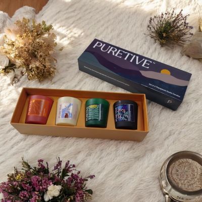 Puretive: Serene Collection | Set of 4 Mini Candles