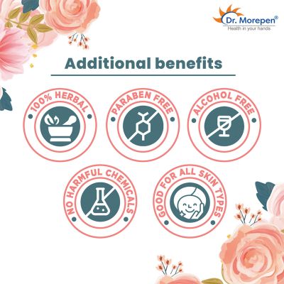 Dr. Morepen: Pure & Natural Rose Water for Face, Alcohol Free Toner - 120ml Pack of 2