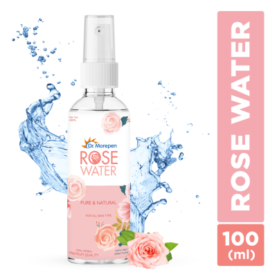 Dr. Morepen: Pure & Natural Rose Water Spray for Face, Alcohol Free Toner - 100ml Pack of 4
